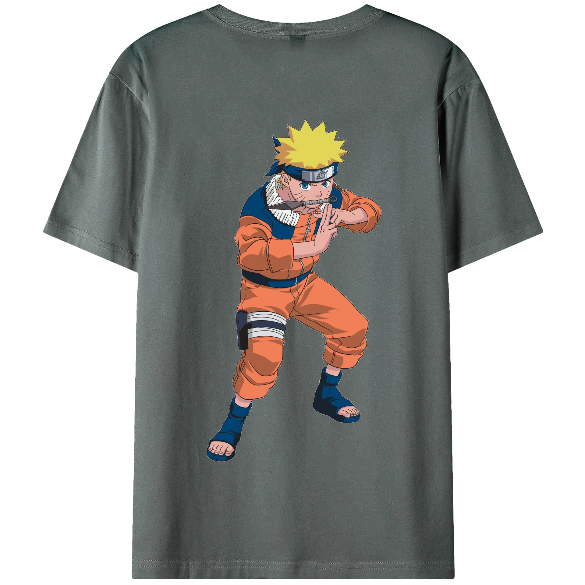 （画像用） NARUTO -ナルト- うずまき ナルト Uzumaki Naruto 綿100％半袖Tシャツ（背面プリント）